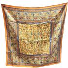 Hermes Carre90 Chasse En Inde Silk Indian Hunting Square Hunter Horse Yellow Ora