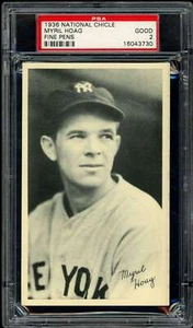 1936 National Chicle R313 Fine Pen Premiums #44 Myril Hoag PSA 2  (3730) - Picture 1 of 2