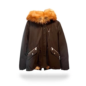 Nuevas PARKAS DE PIEL EXTRAÍBLES MEANDER para mujer, negras, talla M, venta al por menor $1295 - Imagen 1 de 8