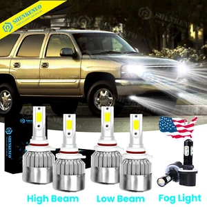 For GMC Yukon SLT 2000-2005 2006 Combo 6x 6000K LED Headlights 880 Fog Bulbs Kit - Foto 1 di 12