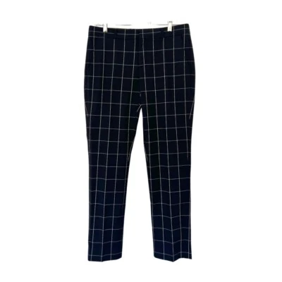 NWT Banana Republic Ryan in Black Windowpane Plaid Straight-fit Pants Size 6 - Image 1 of 4