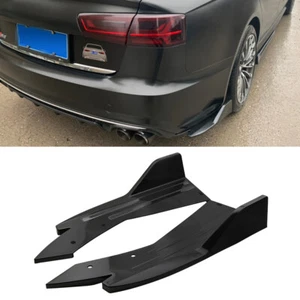 Rear Lip Splitter Universal Car Side Fins Body Lip Spoiler U8I5 - Picture 1 of 11