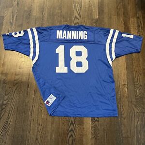 Indianapolis Colts Peyton Manning Jersey Mens Size 52 Champion Blue