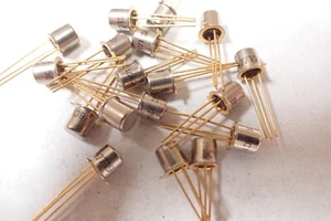 SGS BCY71 PNP Transistor TO18 Vollgold Kabel Kontakte x5 pro Verkauf - Bild 1 von 5