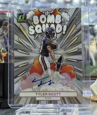 2023 PANINI DONRUSS TYLER SCOTT BOMB SQUAD! ROOKIE AUTO /199 CHICAGO BEARS RC