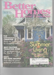 1998 JUNE BETTER HOMES & GARDENS MAGAZINE - SUMMER LIVING COVER New - Picture 1 of 1