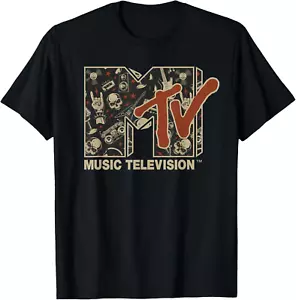 Mademark x MTV Rock n Roll Skull Guitar Vintage T-Shirt (Official Licensed) - Picture 1 of 4