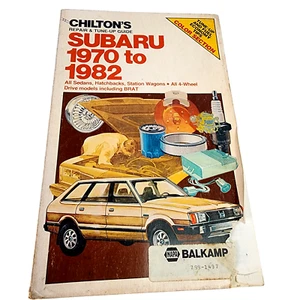 Chilton's Subaru 1970 - 1982 Car Auto Repair Manual 6982 Book USA Canada Vintage - Picture 1 of 13