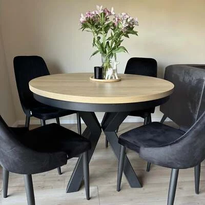 Round Extendable Table Redpak Oslo Ø120 Hikora Oak - Image 1 of 4