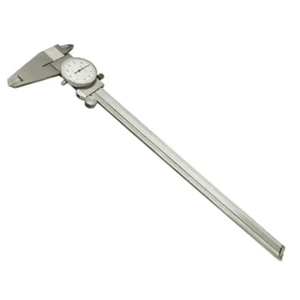 12" Stainless Steel 4 Way Dial Caliper Shockproof .001'' GRAD Calipers Ruler - Picture 1 of 4