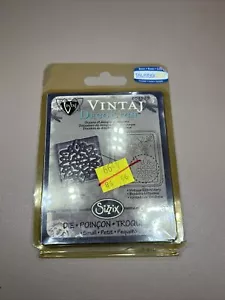 NEU! Sizzix Vintaj Deko Ätzung VINTAGE STICKEREI Stanzform # 657929 DekoEtch - Bild 1 von 3