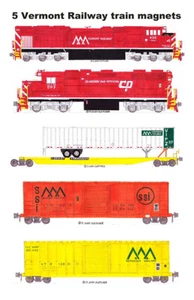 Clarendon y Pitts de ferrocarril de Vermont. Locomotoras y tren 5 imanes Andy Fletcher - Imagen 1 de 1