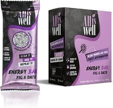 ALL IS WELL Energy Bar Fig & Date 6 pack (2.8g Protein) Free Shipping World Wide