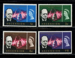Ascension Island - Stamps Hinged Churchill Memorial (1966) #96-99 - Imagen 1 de 1