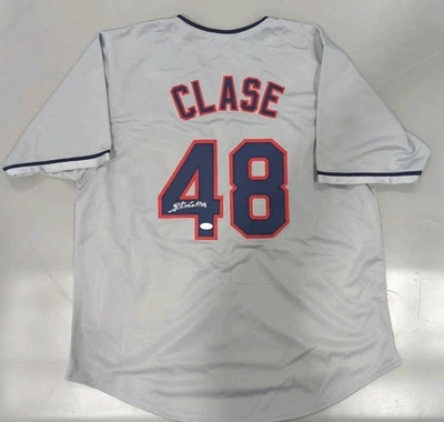 CLEVELAND GUARDIANS EMMANUEL CLASE SIGNED AUTOGRAPHED JERSEY JSA COA - Image 1 of 4
