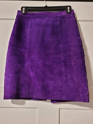 Falda lápiz vintage de gamuza Rock Creek para mujer talla 6 púrpura cintura alta años 80 retro  Foto 1 de 4