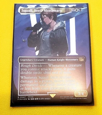 MTG Final Fantasy Squall Seed Mercenary Borderless Surge Foil Rare Card #547 🔥 - Image 1 of 3