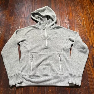 North Face Jacket Womens S Gray 1/2 Zip Pullover Sweater Hood Gorpcore Outdoor - Picture 1 of 11