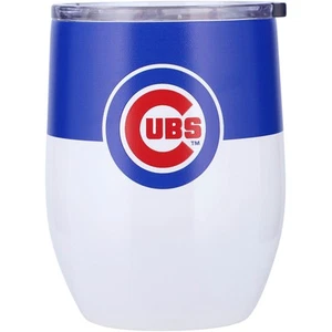 Chicago Cubs 16oz. Colorblock Stainless Steel Curved Tumbler - Picture 1 of 3