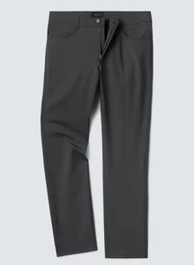 *Calce relajado* Pantalones de viaje de lana merino sin encuadernar para hombre talla 34x32 carbón - Imagen 1 de 11