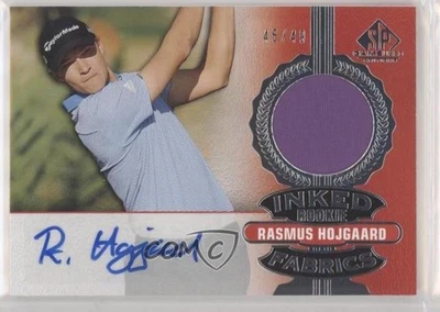2021 SP Game Used Inked Rookie Fabrics Level 1 /49 Rasmus Hojgaard Auto RC - Image 1 of 2