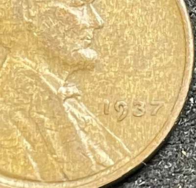 1937 Lincoln Wheat Cent Unique Eye Appeal Monster Woody Improper Alloy Mix Error - Image 1 of 4