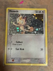 2006 Pokemon Card MEOWTH EX HOLO Trainer Kit 69/112 - FireRed & LeafGreen - Picture 1 of 2