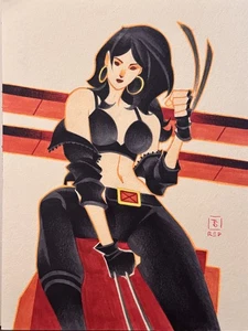 X-23 B - 8X11" ORIGINAL PINUP KUNST VON FAMOUR DC MARVEL KÜNSTLER THONY SILAS - Bild 1 von 2