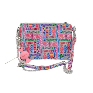 Nuevo con etiquetas Bolso Bandolera Bari Lynn Estampado Caramelo Brillante Niña Neiman Marcus Elegante - Imagen 1 de 8