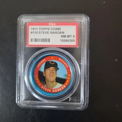 1971 Topps Coins #110 Hargan PSA 8 - Image 1 of 2