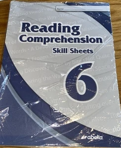 Abeka Reading Comprehension Skill Sheets 6 Reading Homeschool Sealed - Picture 1 of 2