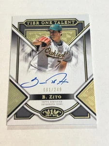2023 TOPPS TIER ONE BARRY ZITO 81/249 ON CARD AUTO TALENTS ATHLETICS SP - Picture 1 of 2