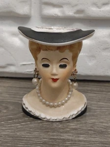 Vintage Small Lady Head Vase ARTMARK JAPAN 3.25" - Picture 1 of 13