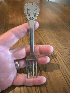 Vintage 1975 Warner Bros Tweety Bird Stainless Steel Childs Spoon - Picture 1 of 5