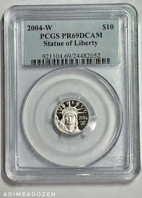 2004-W $10 Platinum Eagle (PCGS MS69 DCAM) JH17982DS - Image 1 of 4