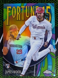 James Wood (RC) 2025 Topps Chrome Rookie Fortune 15 Insert F15-10 Nationals - Picture 1 of 2