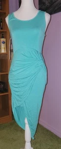 Women's Guess Light Turquoise Soft Stretchy Asymmetrical Dress Size Medium - Picture 1 of 8