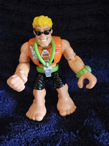 1999 Mattel Fisher Price SANDY BEACH LIFE GUARD Rescue Heroes Action Figure - Picture 1 of 4
