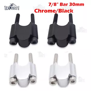 Handlebar Riser Kit 7/8" Bar 30mm Motorcycle for ATV Dirt Bike Motocross - Foto 1 di 13