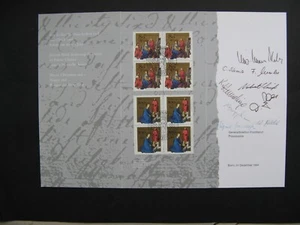 GERMANY BRD, spec. issue Christmas 1994, Generaldirektion POSTDIENST, autographs - Picture 1 of 3