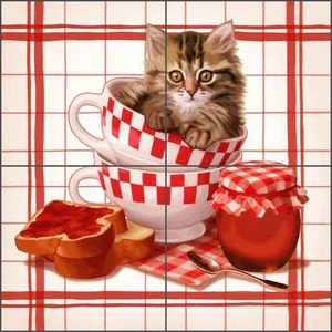 Piastrella ceramica murale backsplash cazenave country cucina marmellata art MC2-003a - Foto 1 di 6