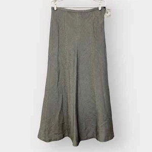 VTG Y2K Worthington NEW Womens Maxi Skirt Large 12 Herringbone Wool Blend Twee - Picture 1 of 7