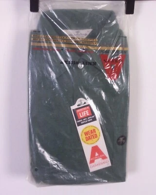 Suéter Polo Tejido Vintage Años 50 60 LIFE Acrilan Nuevo con Etiquetas Nuevo de Lote Antiguo Camisa LS Halcón M Foto 1 de 3