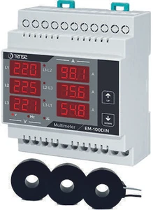 3-Phasen Multimeter Stromanzeige Spannung Einbaumessgerät DIN Hutschiene digital - Picture 1 of 4