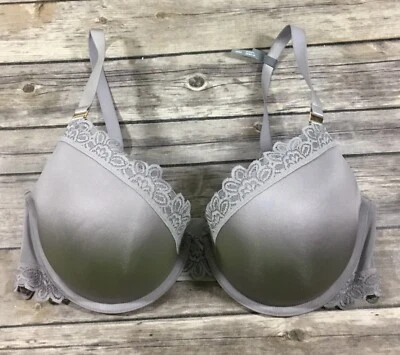 Aerie NWT Womens Push Up Plunge Bra 36DD Purple Lavender Solid Lace Trim X49 - Image 1 of 4