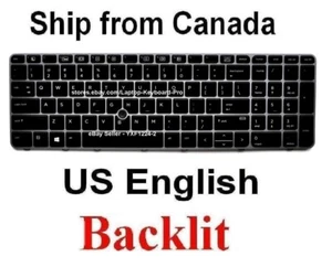 Keyboard for HP EliteBook 850 G3 850 G4 755 G3 755 G4 - US Backlit 836623-001 - Picture 1 of 2