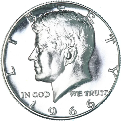 1966 SMS Kennedy Half Dollar Gem 40% Silver Special Mint Set Coin Cover