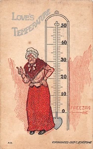 Humor Romance Granny Woman Love's Temperature Drop to Freezing C Eckstone 1907 - Picture 1 of 2