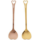 2 Pcs Heart Shape Dessert Spoon Mini Spoons for Desserts Cute