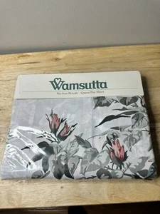 Vintage Wamsutta Queen Flat Sheet Floral No Iron Percale NEW - Picture 1 of 3